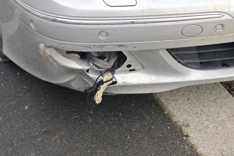 Srovnání a oprava nárazníku svařováním